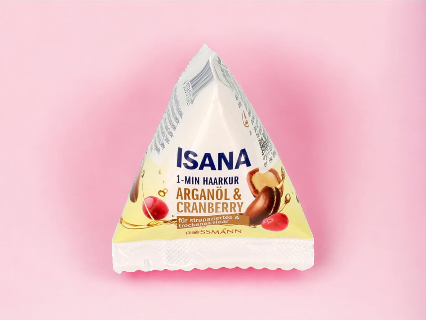 Isana One-minute hair mask, argan oil and cranberry, 25ml