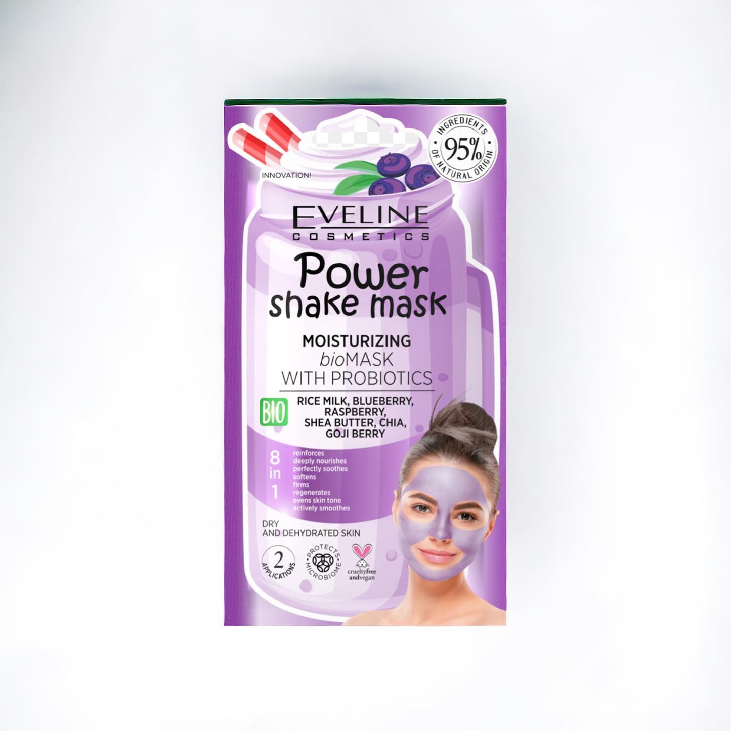 Eveline moisturizing biomask-peeling 8in1 Moisturizes and regenerates