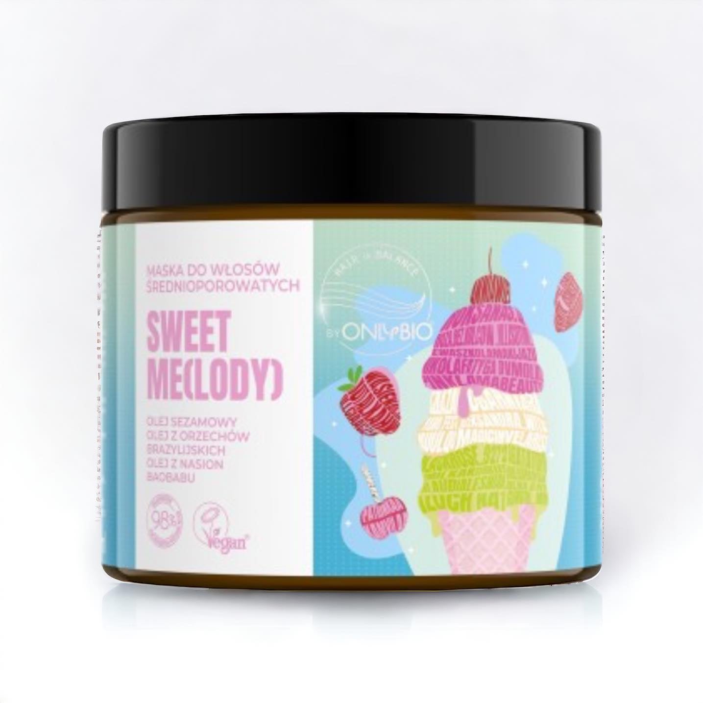 Onlybio mask for medium porosity hair SWEETMELODY, 400ml