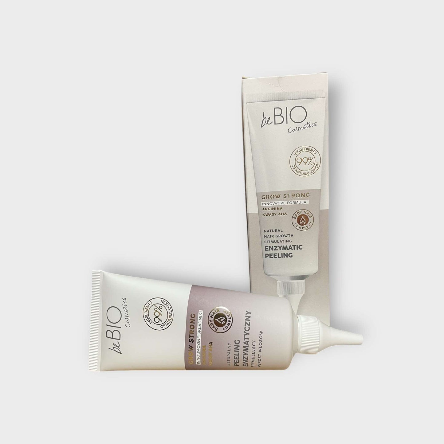 beBio Cosmetics Peeling enzymatyczny, stymulujący wzrost włosów, Baby Hair Complex, 100ml