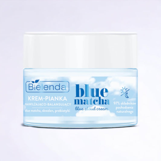 BIELENDA Blue Matcha. Krem-pianka do twarzy, nawilżająco-balansująca, dzień/noc, 50 ml