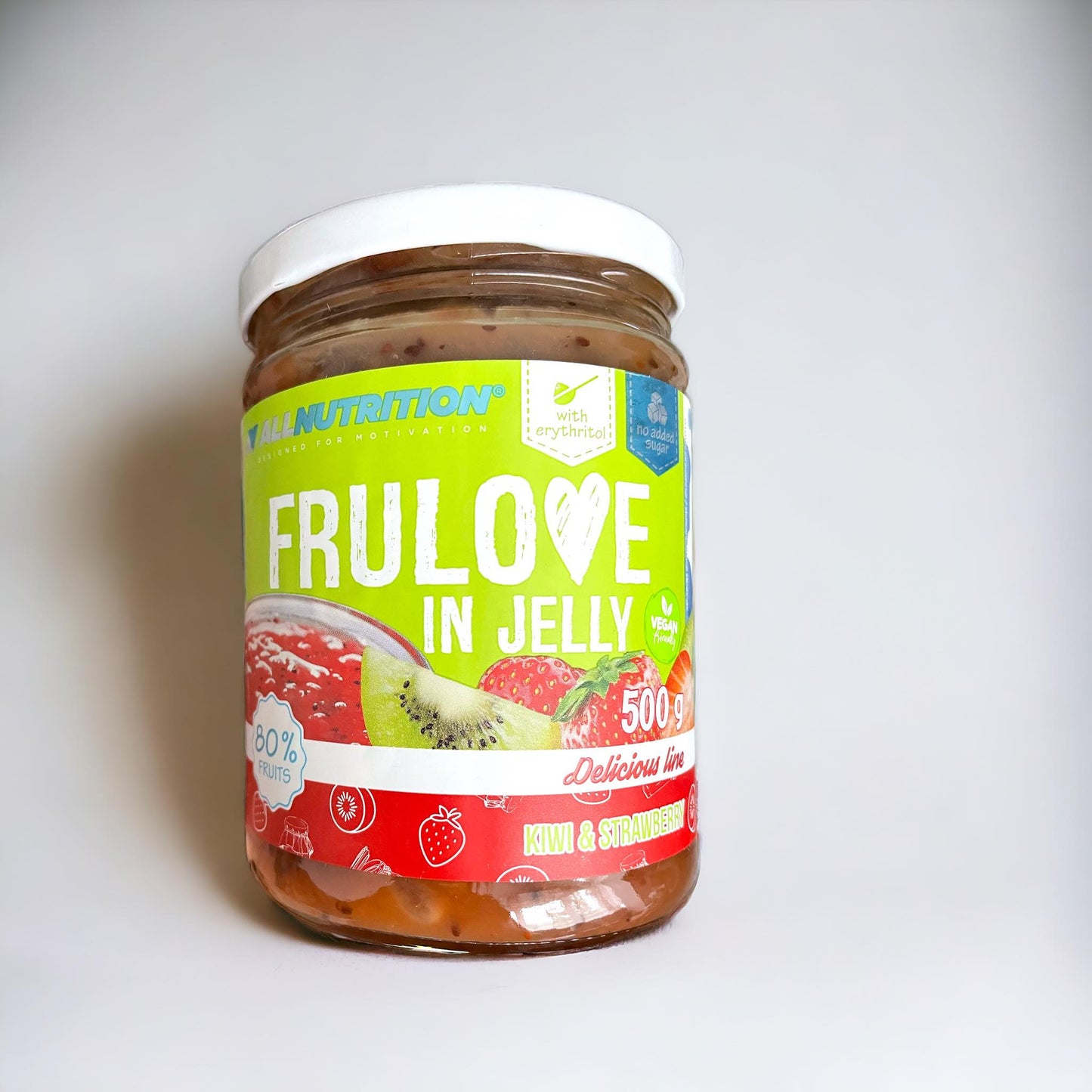 Frulove in jelly kiwi&strawberry, 500g