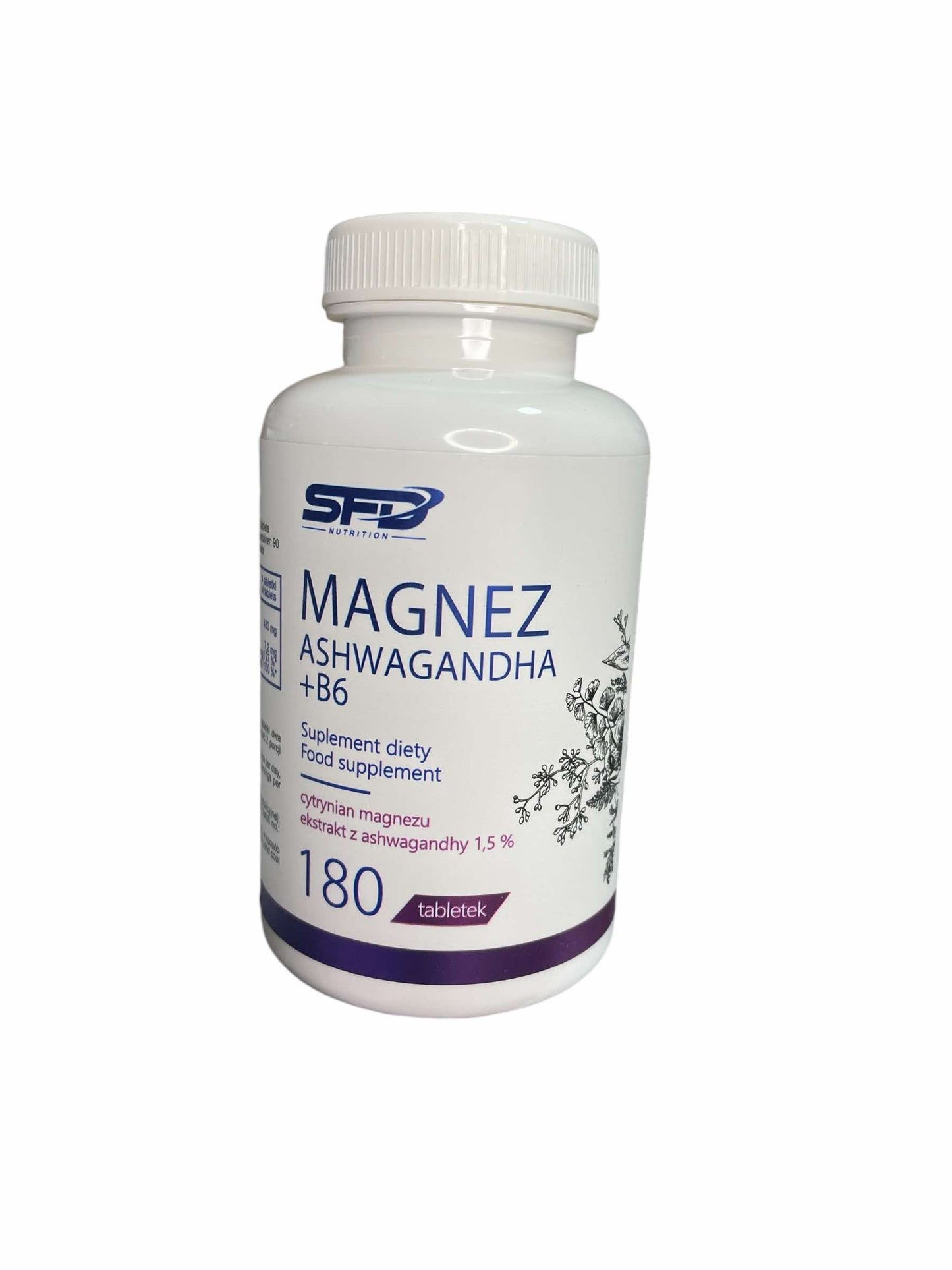 Sfd Magnez Ashwagandha + B6, 180tab